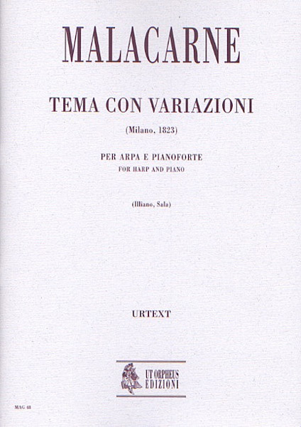 Malacarne, Domenico: Tema con Variazioni (Milano 1823) per Arpa e Pianoforte