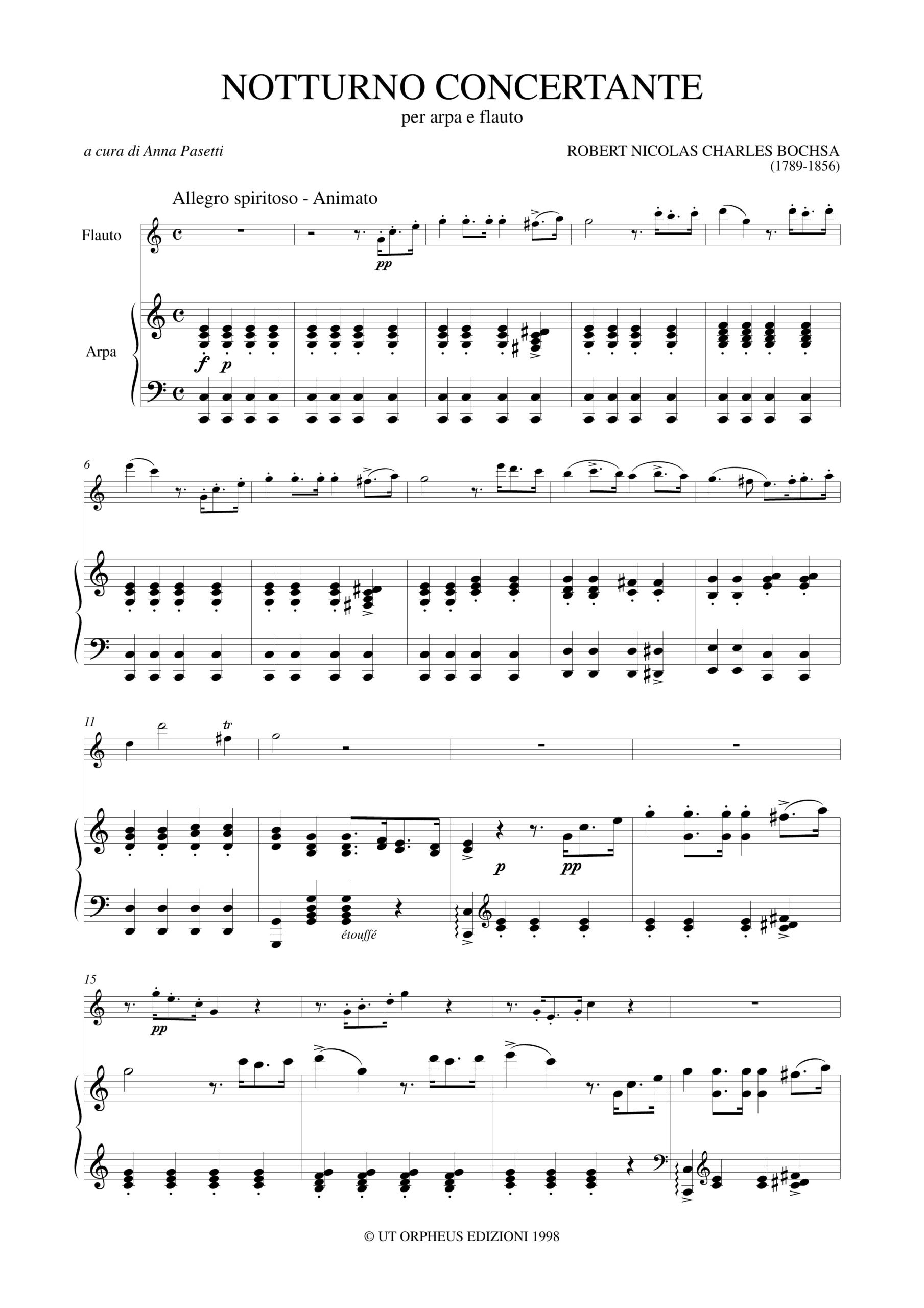 Bochsa, Robert Nicolas Charles: Notturno Concertante per Arpa e Flauto - Image 2
