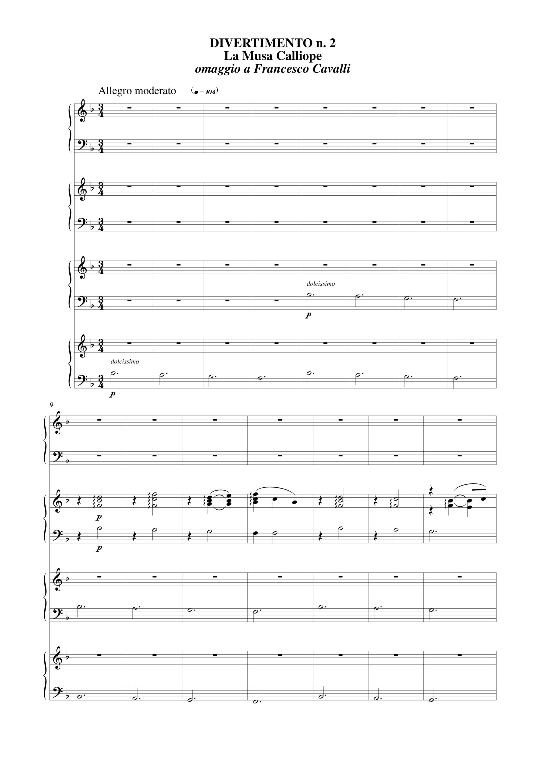 Solci, Roberto: Le Muse danzanti. 3 divertimenti in forma di Passacaglia “Ba-rok” per 4 Arpe - Image 4