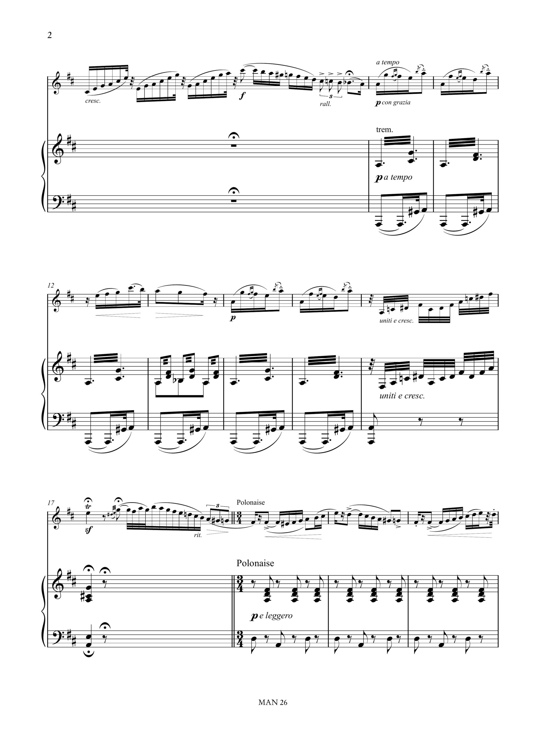 Gariboldi, Giuseppe: Andantino et Polonaise op. 391 per Mandolino e Pianoforte - Image 3