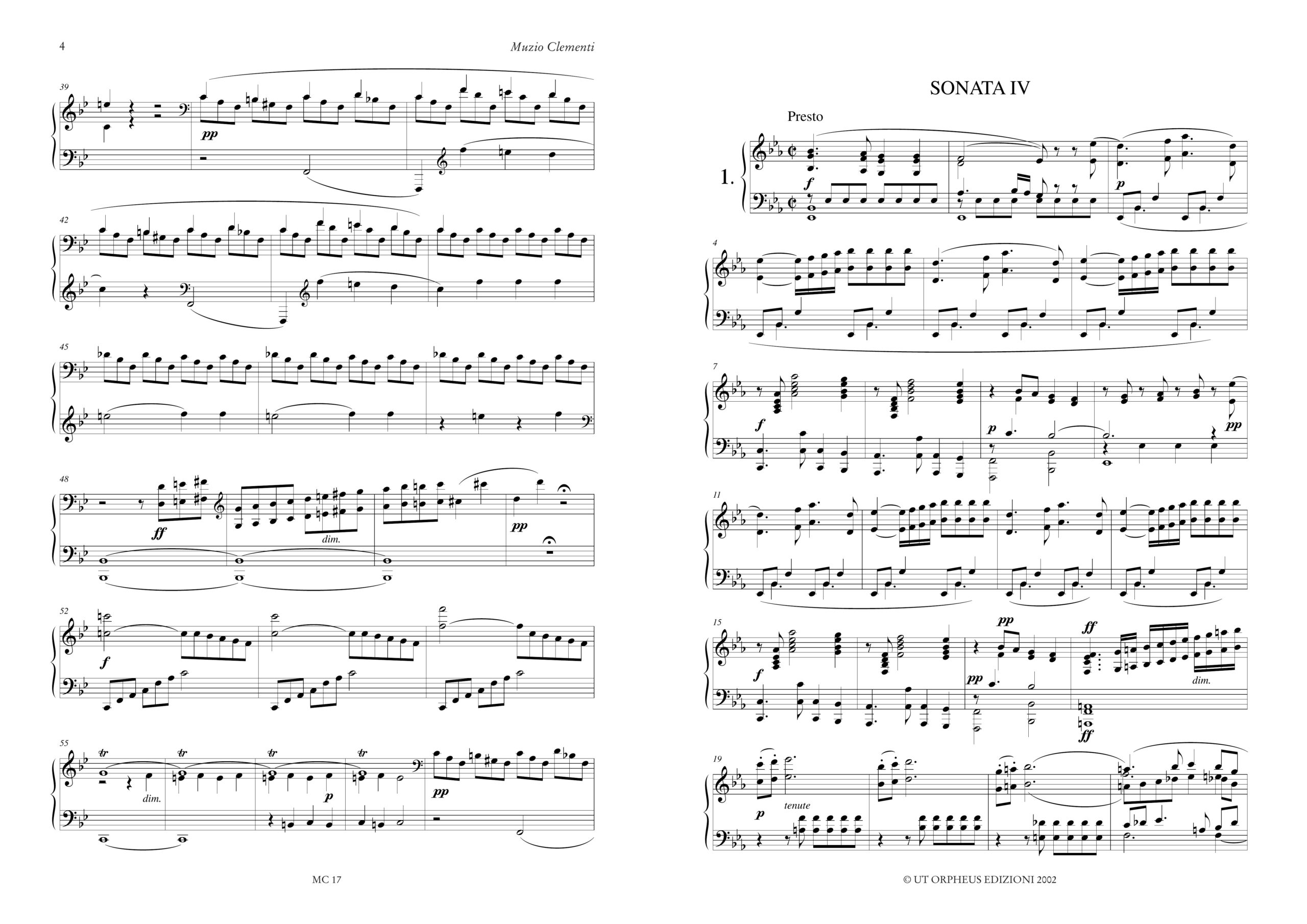 Clementi, Muzio: 4 Sonate Op. 12 per Pianoforte - Image 5