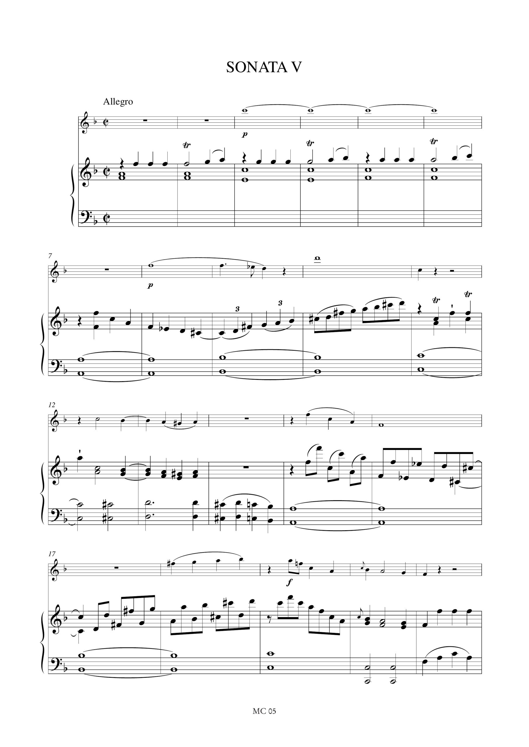 Clementi, Muzio: 3 Sonate Op. 2 Nn. 1, 3, 5 per Pianoforte o Clavicembalo con accompagnamento di Flauto o Violino - Image 4