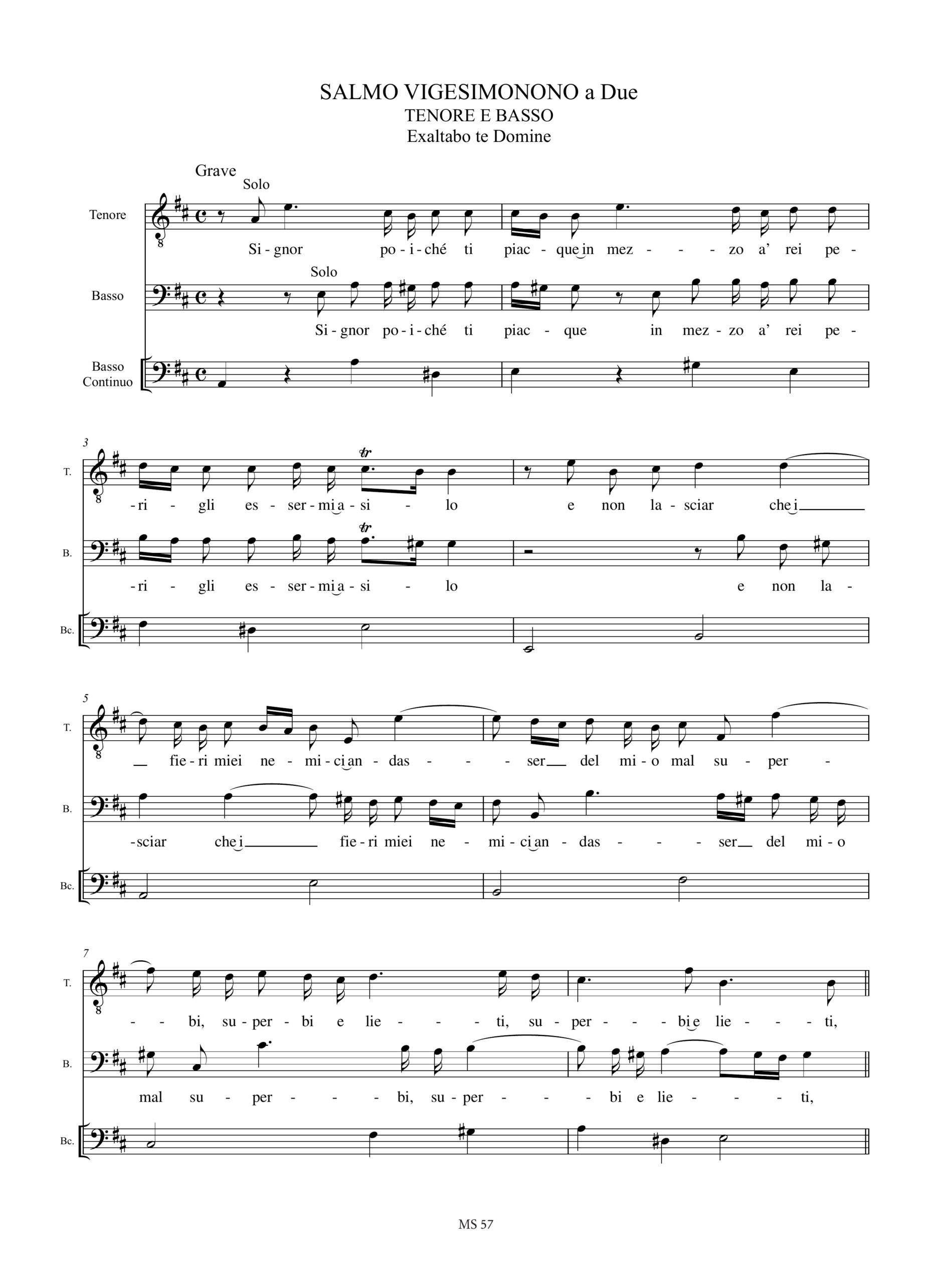 Marcello, Benedetto: Estro poetico-armonico. Parafrasi sopra Salmi (Venezia 1724-26) - Vol. 5: Salmi 26-30 - Image 5