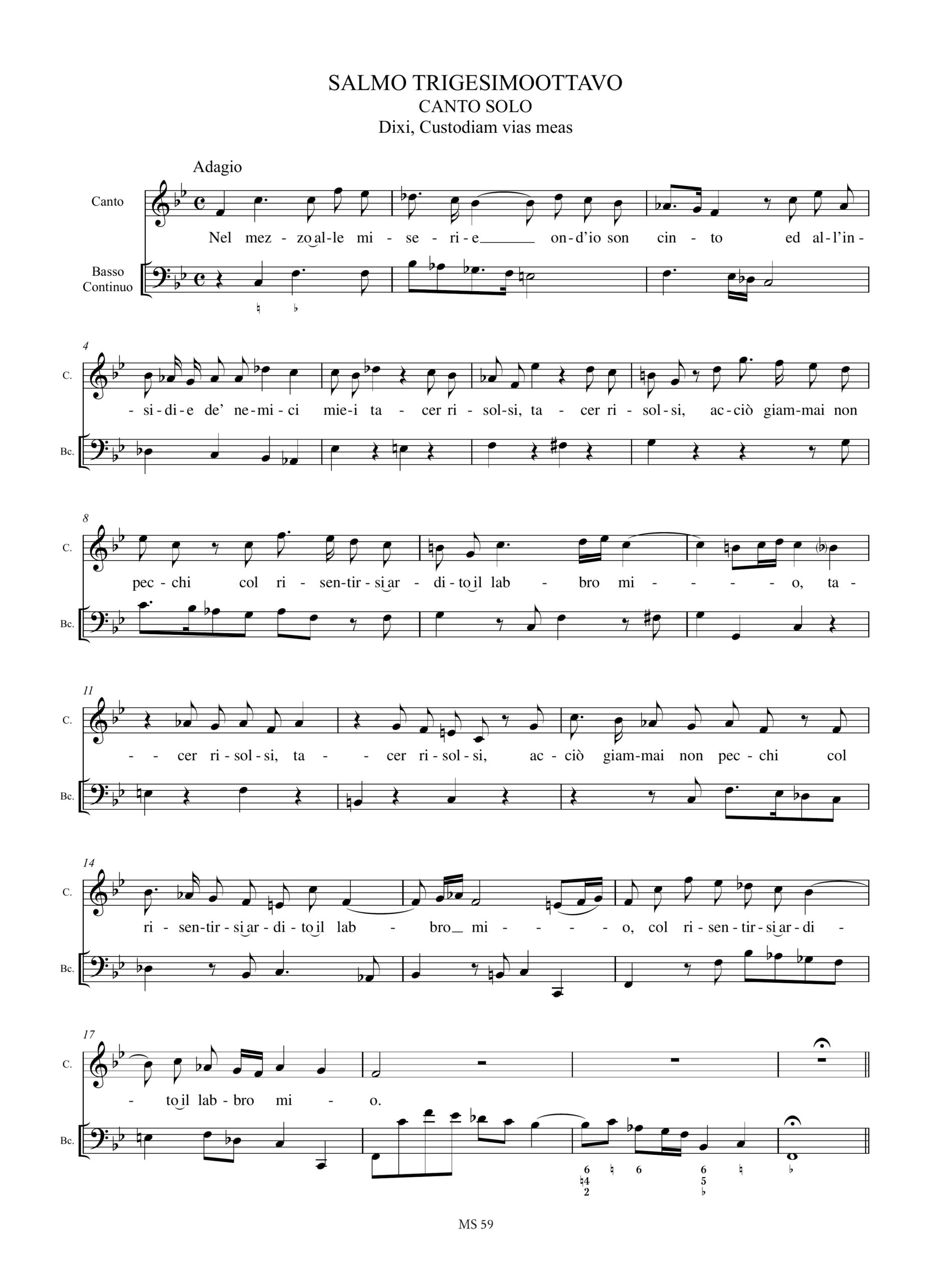 Marcello, Benedetto: Estro poetico-armonico. Parafrasi sopra Salmi (Venezia 1724-26) - Vol. 7: Salmi 36-43 - Image 4