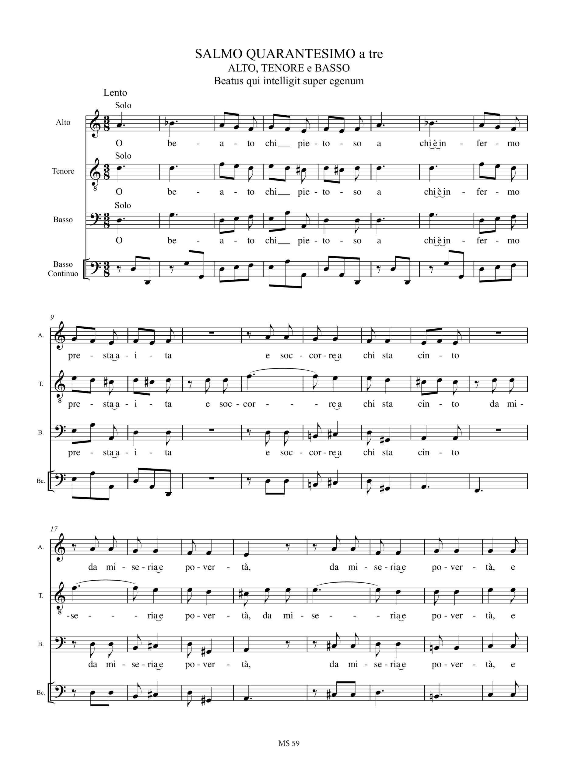 Marcello, Benedetto: Estro poetico-armonico. Parafrasi sopra Salmi (Venezia 1724-26) - Vol. 7: Salmi 36-43 - Image 6