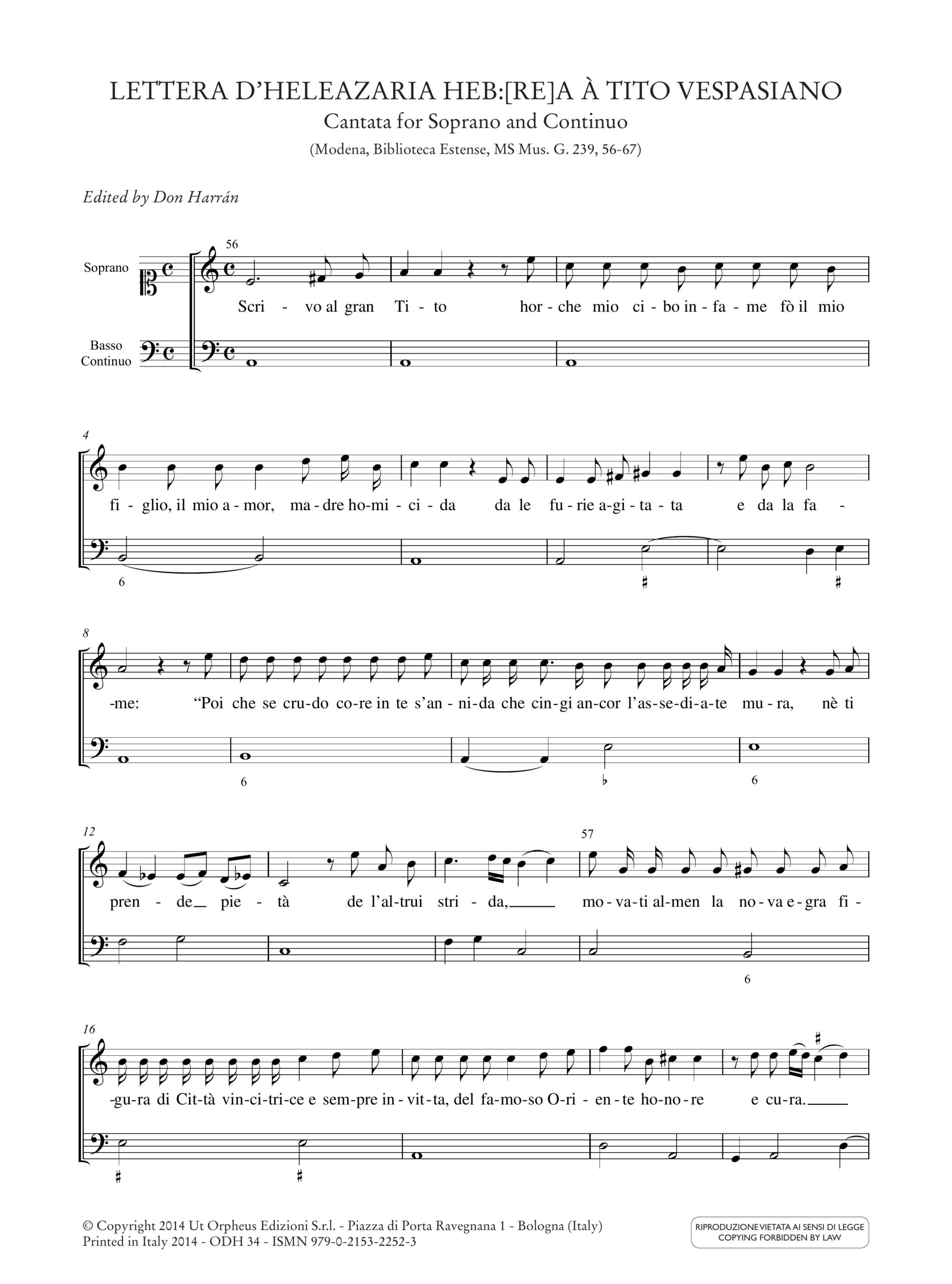 The Laments of a Jewish Female Cannibal in two 17th-Century Cantatas per Soprano e Basso Continuo - Image 2