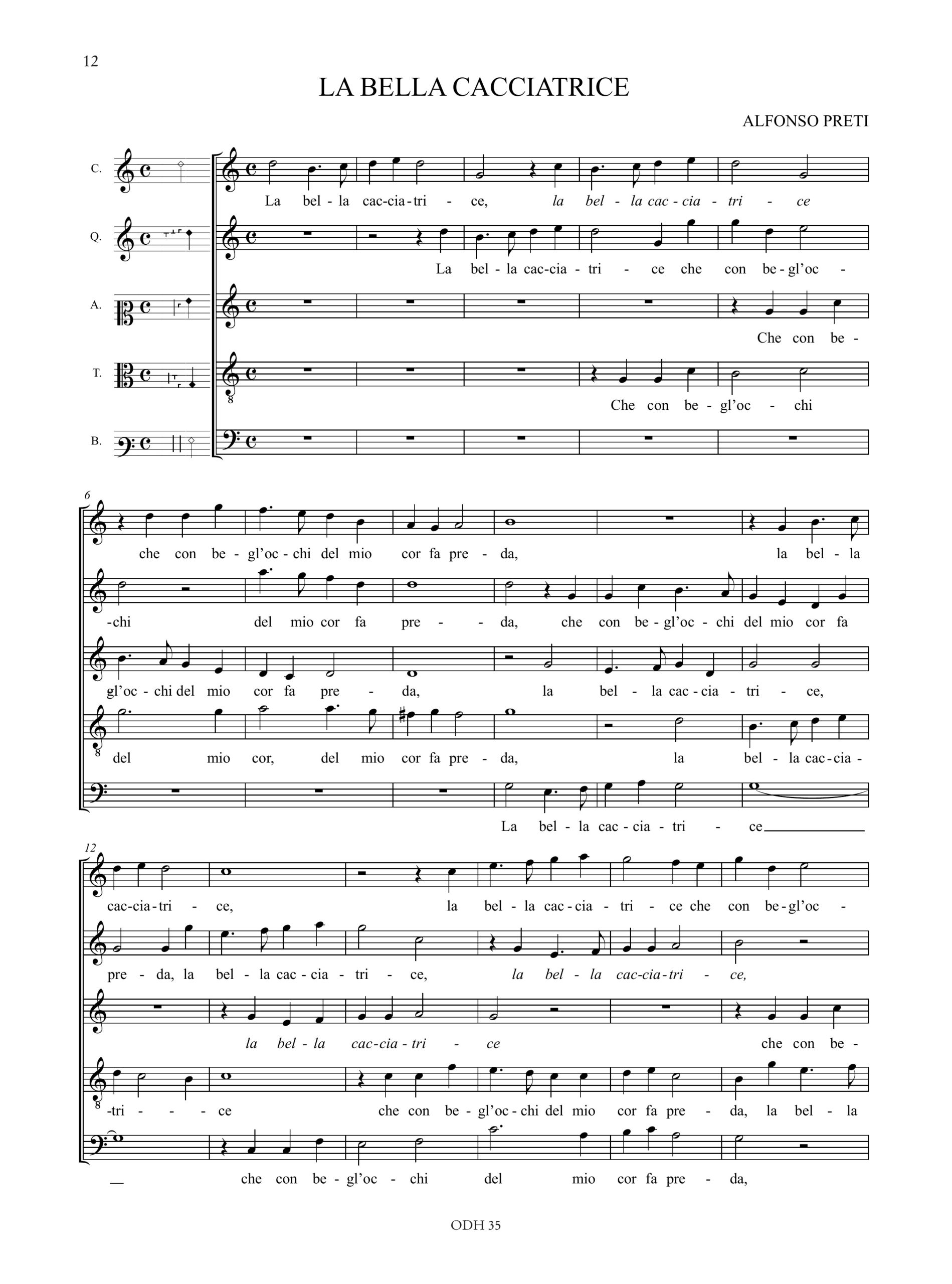 L’Amorosa Caccia. 24 Madrigali a 5 voci di maestri mantovani (Venezia 1588/1592) - Image 4