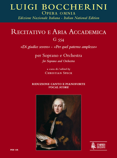 Boccherini, Luigi: Recitativo e Aria accademica G 554 “Di giudice severo” – “Per quel paterno amplesso” per Soprano e Orchestra [Riduzione Canto e Pianoforte]