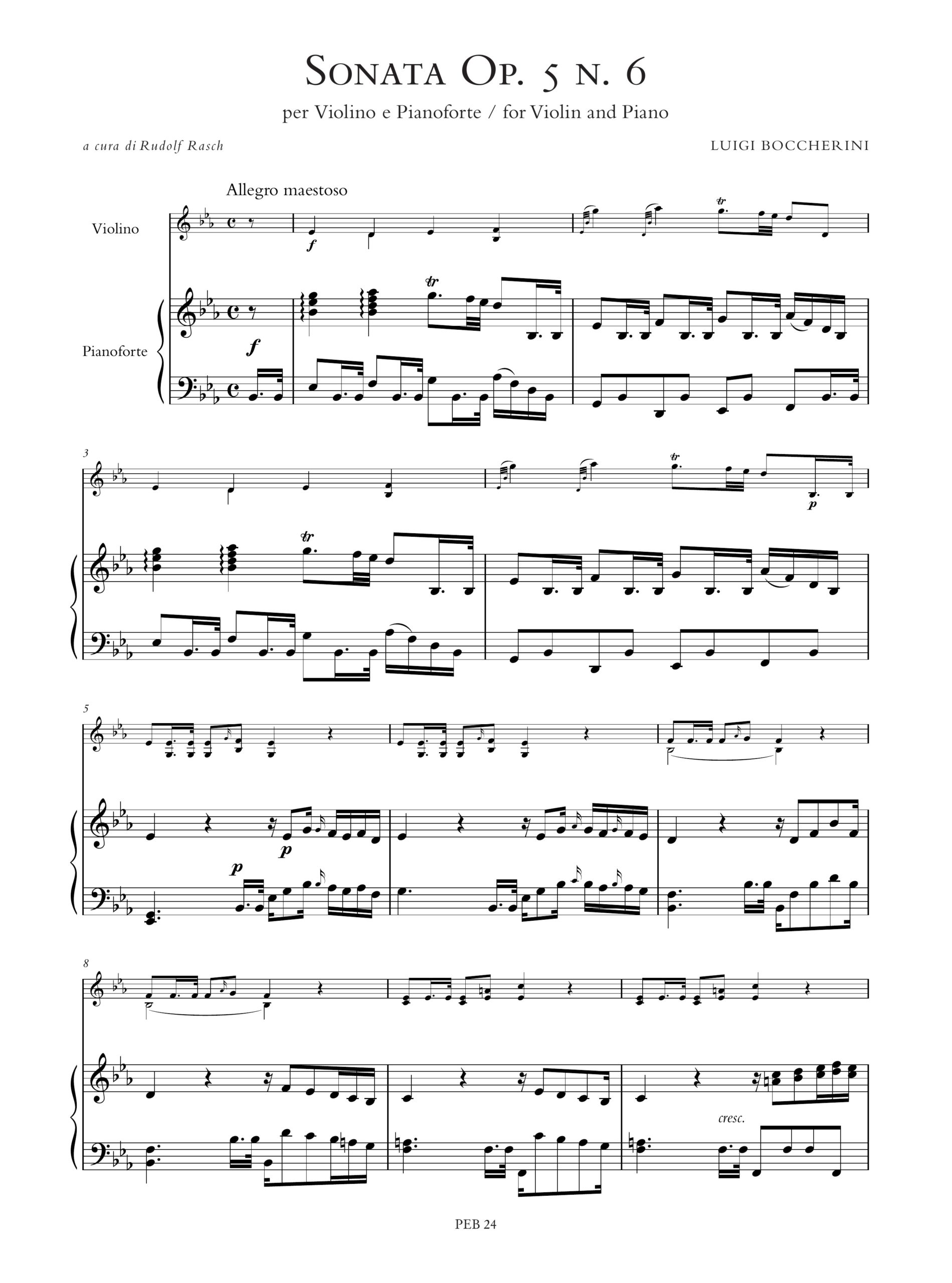 Boccherini, Luigi: 6 Sonate Op. 5 (G 25-30) per Violino e Pianoforte - Vol. 2: Sonate Nn. 4-6 - Image 4
