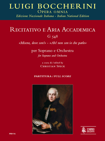 Boccherini, Luigi: Recitativo e Aria accademica G 548 “Misera, dove son!” – “Ah! non son io che parlo” per Soprano e Orchestra [Partitura]