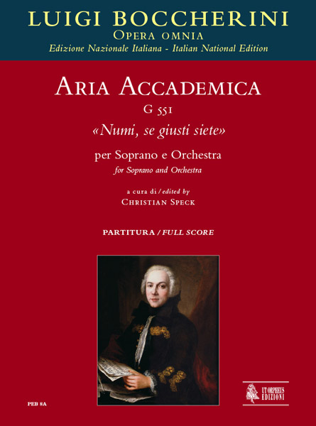 Boccherini, Luigi: Aria accademica G 551 “Numi, se giusti siete” per Soprano e Orchestra [Partitura]