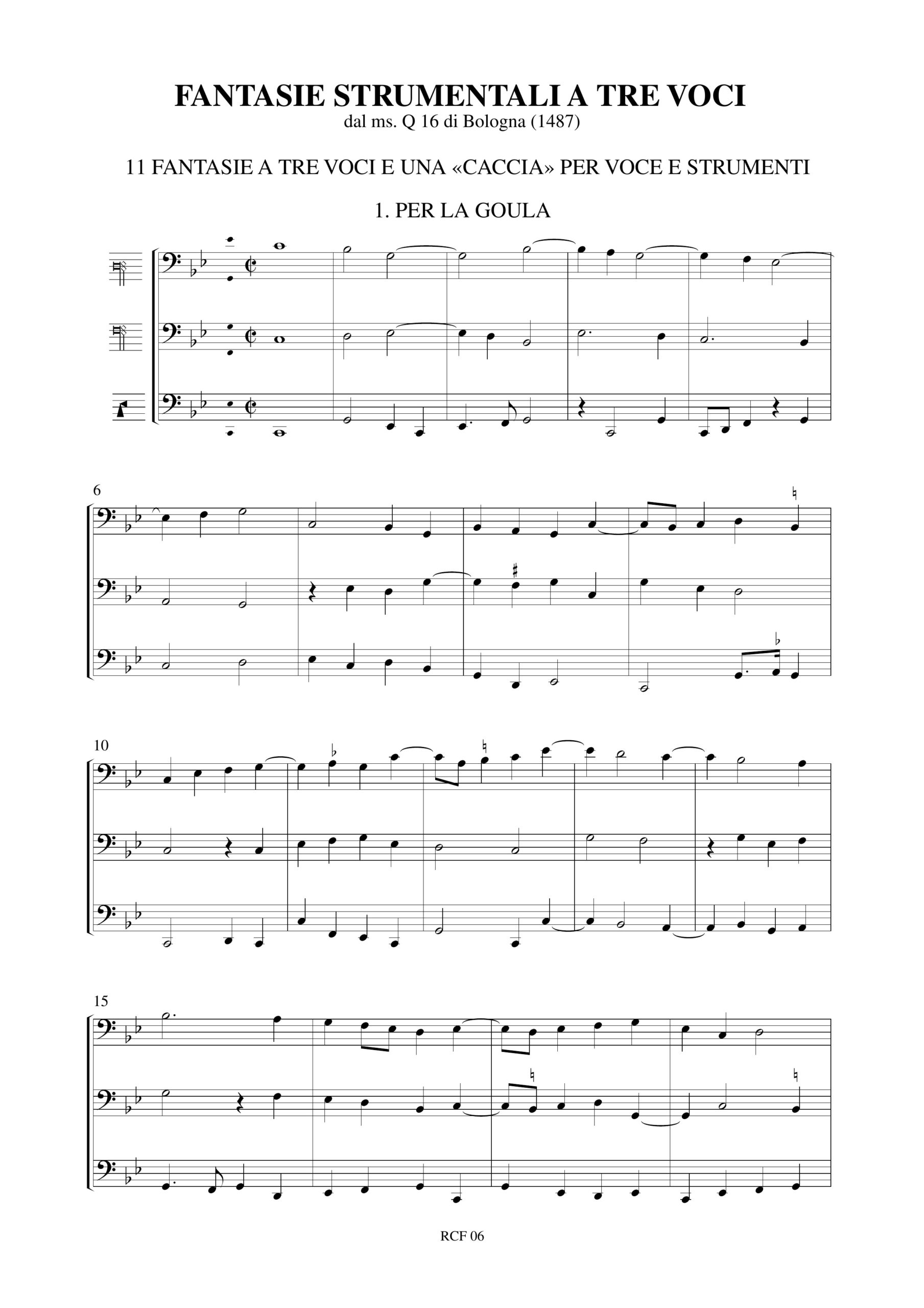 Fantasie strumentali a 3 Voci dal ms. Q 16 di Bologna (1487) - Image 2