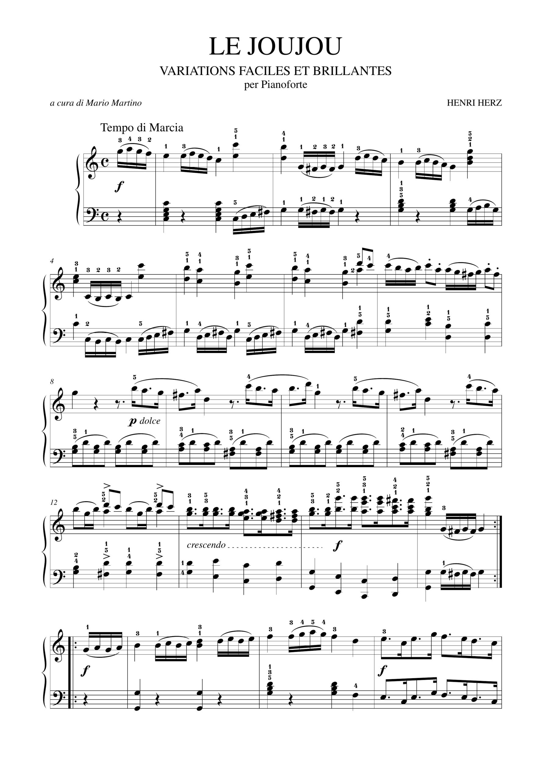 Herz, Henri: Le Joujou. Variations Faciles et Brillantes per Pianoforte - Image 2