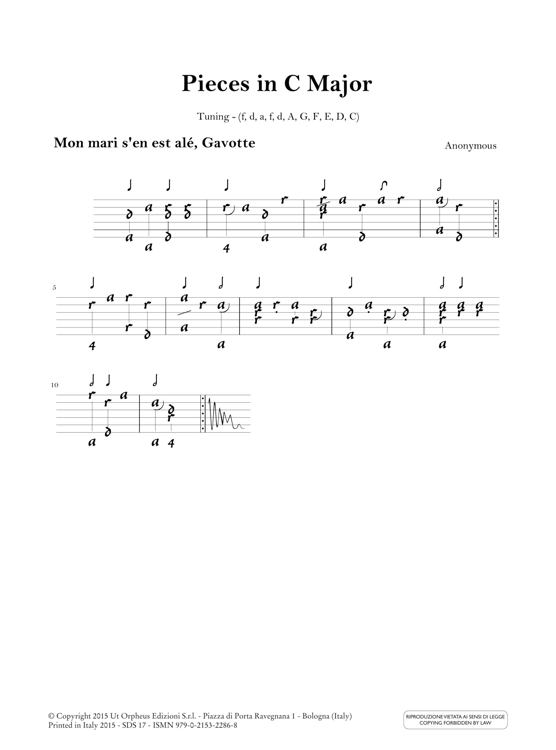 Antologia di pezzi francesi del sec. XVII per Liuto Barocco - Vol. 1 - Image 2