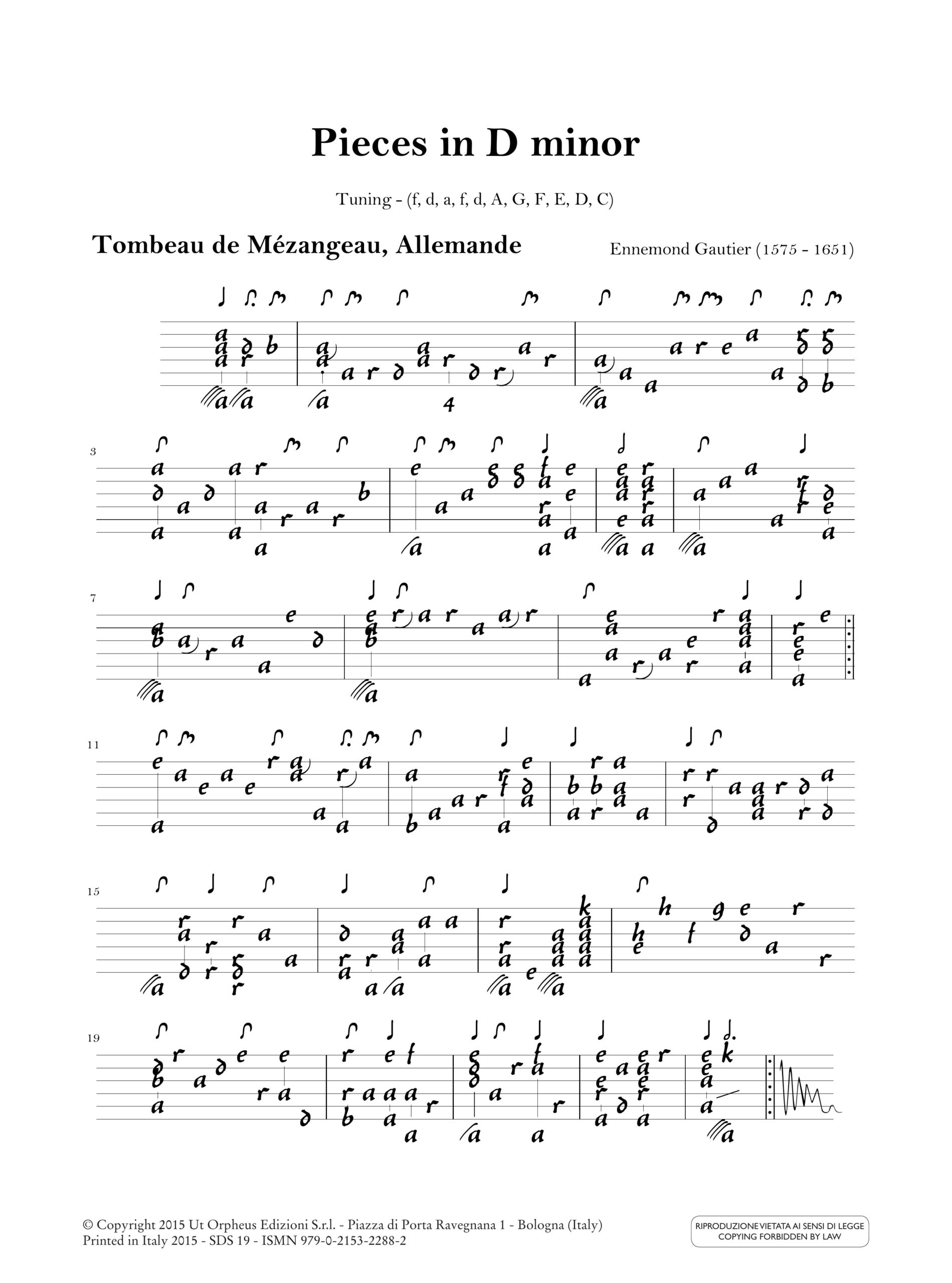 Antologia di pezzi francesi del sec. XVII per Liuto Barocco - Vol. 3 - Image 2