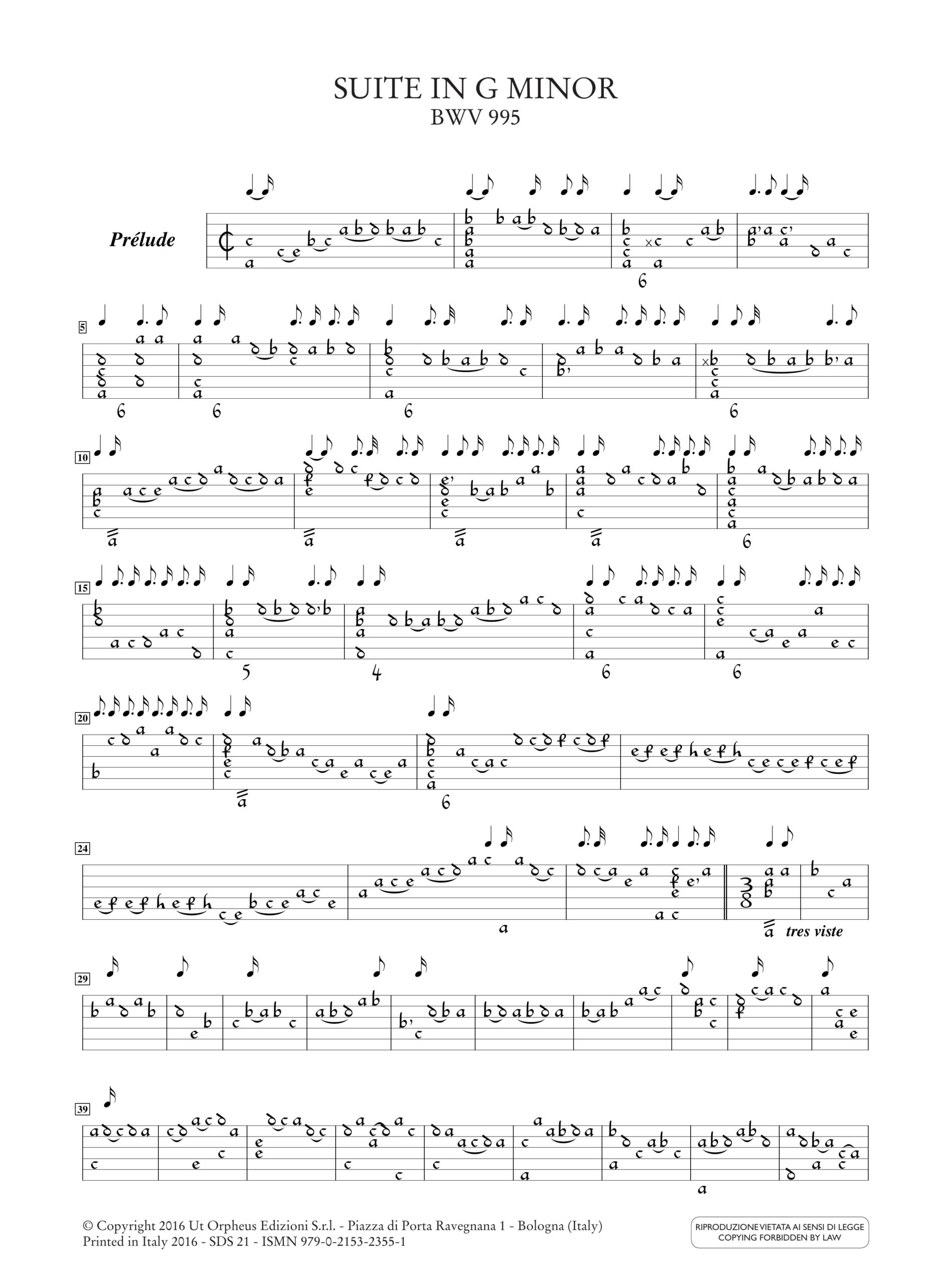 Bach, Johann Sebastian: Opere complete per Liuto (BWV 995-1000, 1006a) trascritte per Arciliuto - Image 2