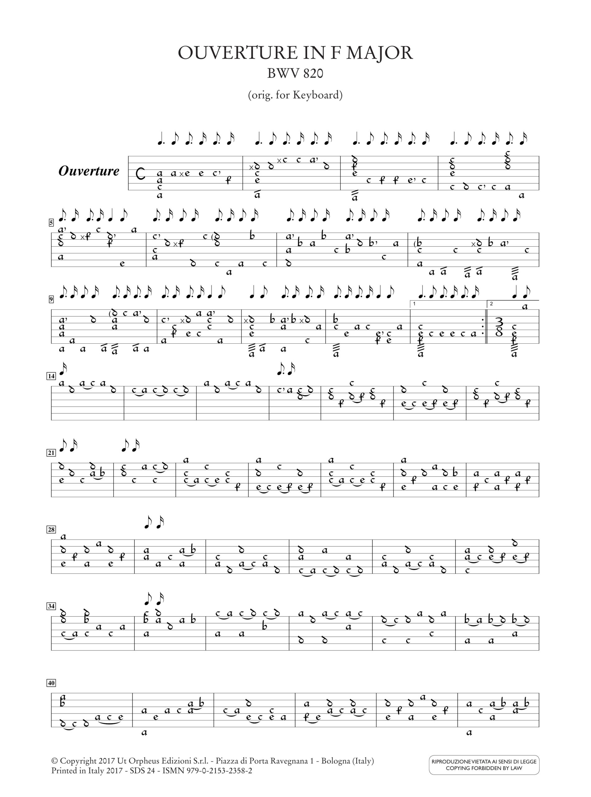 Bach, Johann Sebastian: Opere scelte trascritte per Liuto: lo stile francese (BWV 820-821-822-823-832-992) per Arciliuto - Image 2