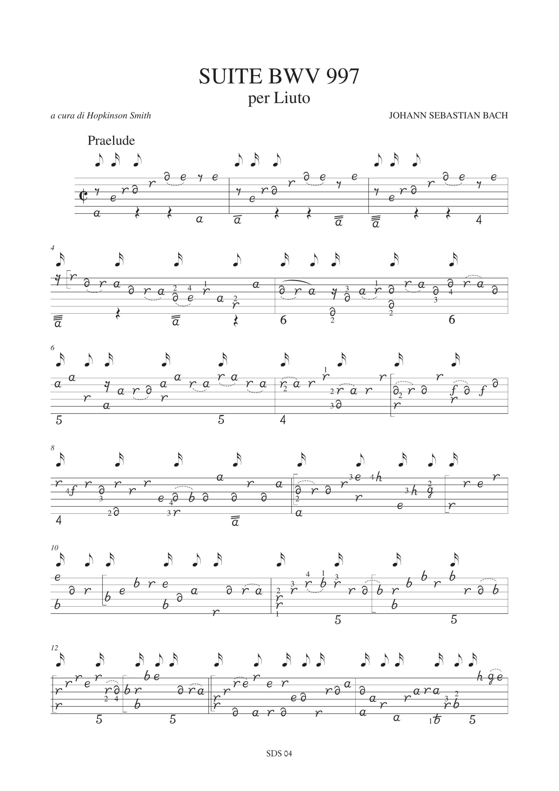 Bach, Johann Sebastian: Suite BWV 997 per Liuto barocco - Image 2