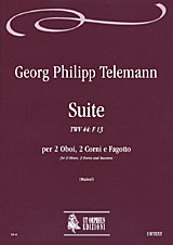 Telemann, Georg Philipp: Suite TWV 44: F 13 per 2 Oboi, 2 Corni e Fagotto
