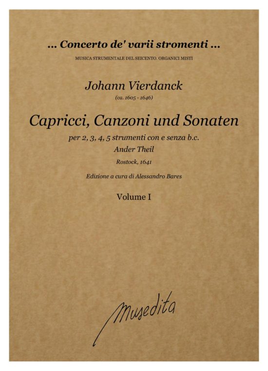 Johann Vierdanck (1605 - 1649) - Capricci, canzoni und sonaten (ander Theil) (Rostock, 1641)