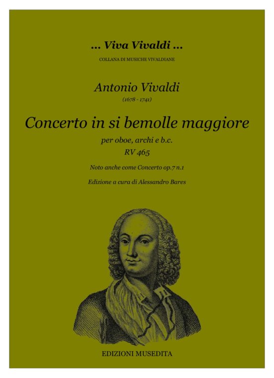 Antonio Vivaldi (1678 - 1741) - Concerto per oboe e archi in si bemolle maggiore RV 465 per oboe, archi e b.c.