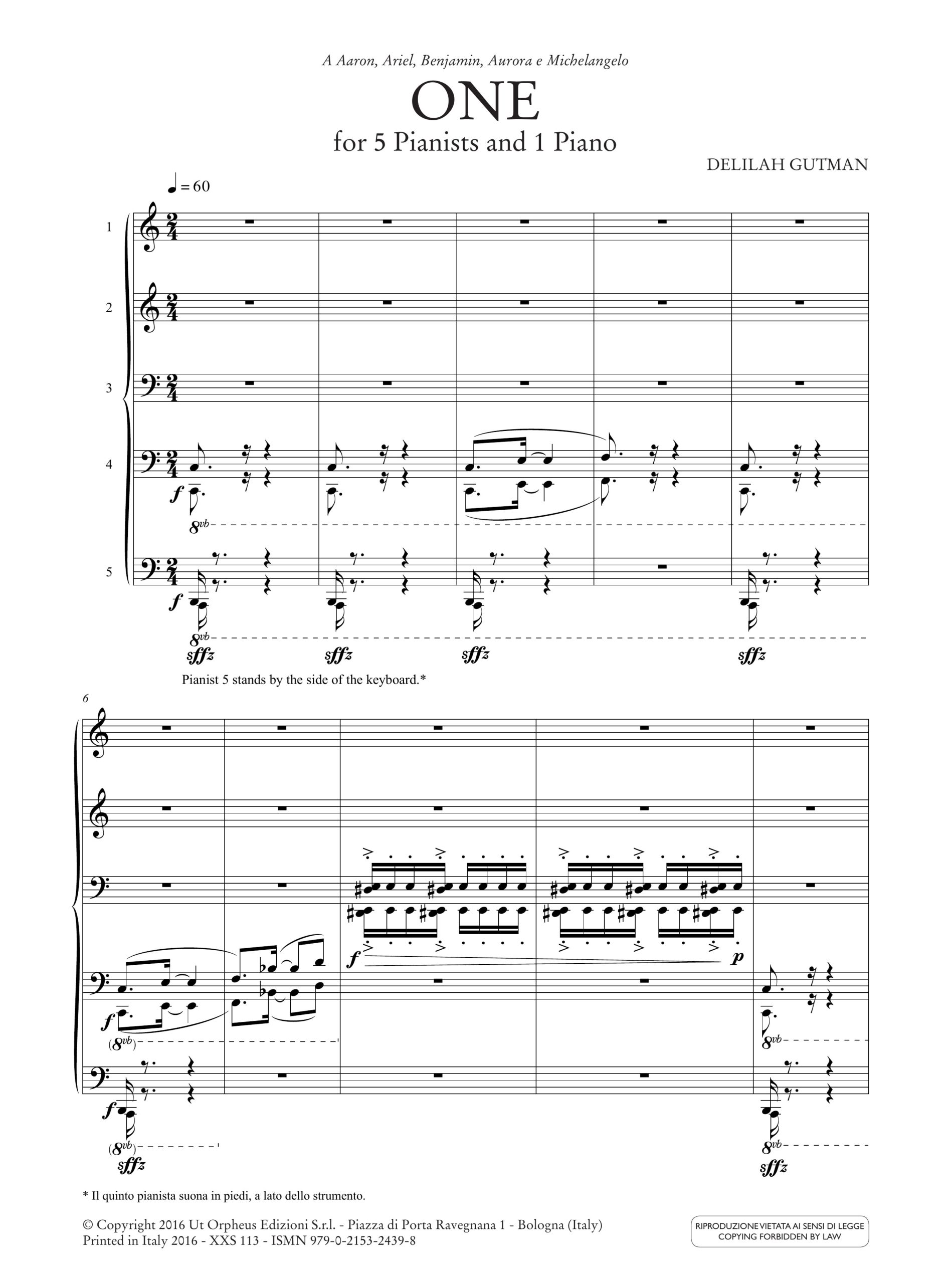 Gutman, Delilah: One per 5 Pianisti e 1 Pianoforte (2003) - Image 2