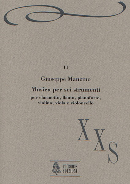 Manzino, Giuseppe: Musica per 6 strumenti per Flauto, Clarinetto, Pianoforte, Violino, Viola e Violoncello (1987)