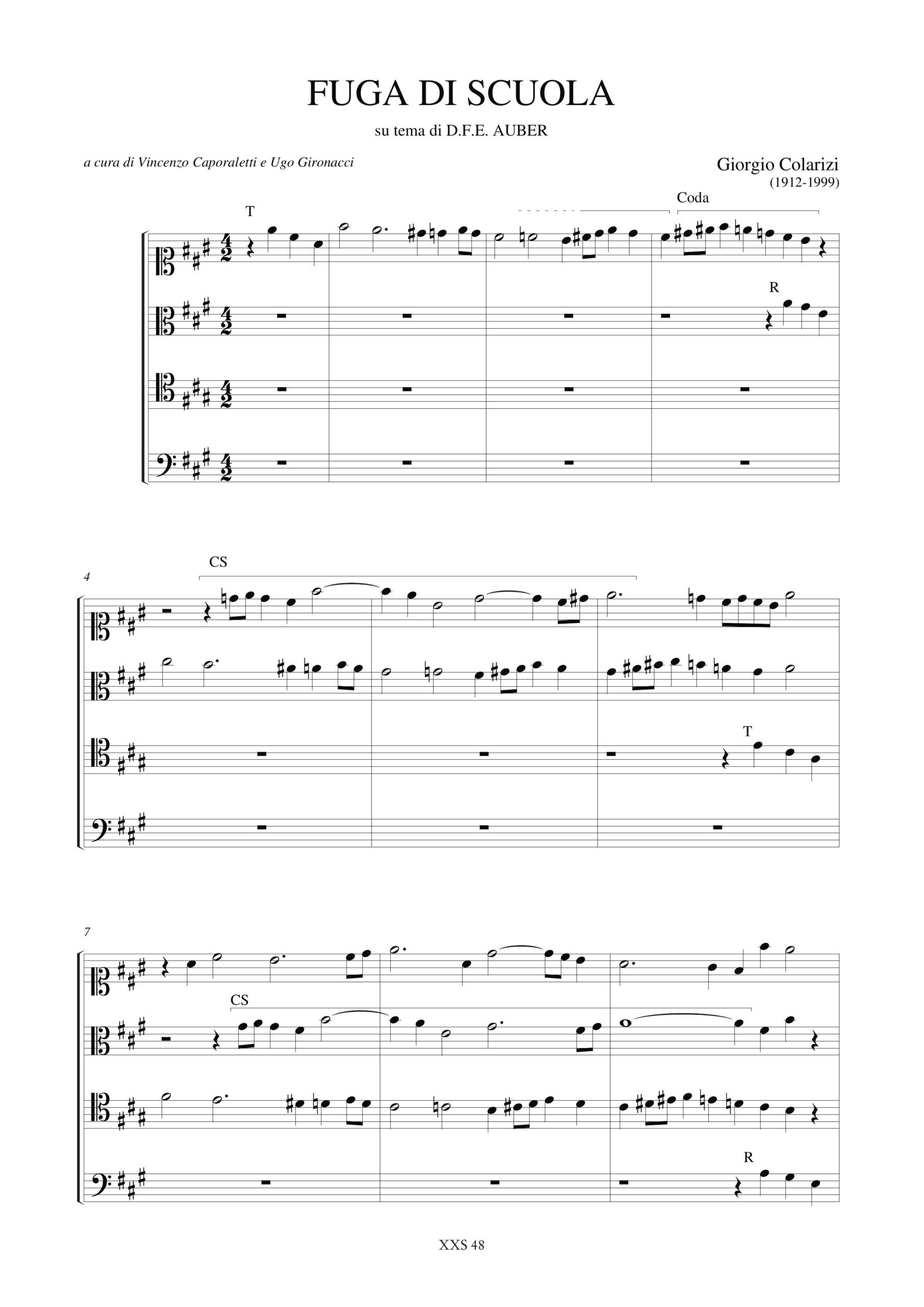 Colarizi, Giorgio: Fuga di scuola su tema di D.F.E. Auber - Image 2