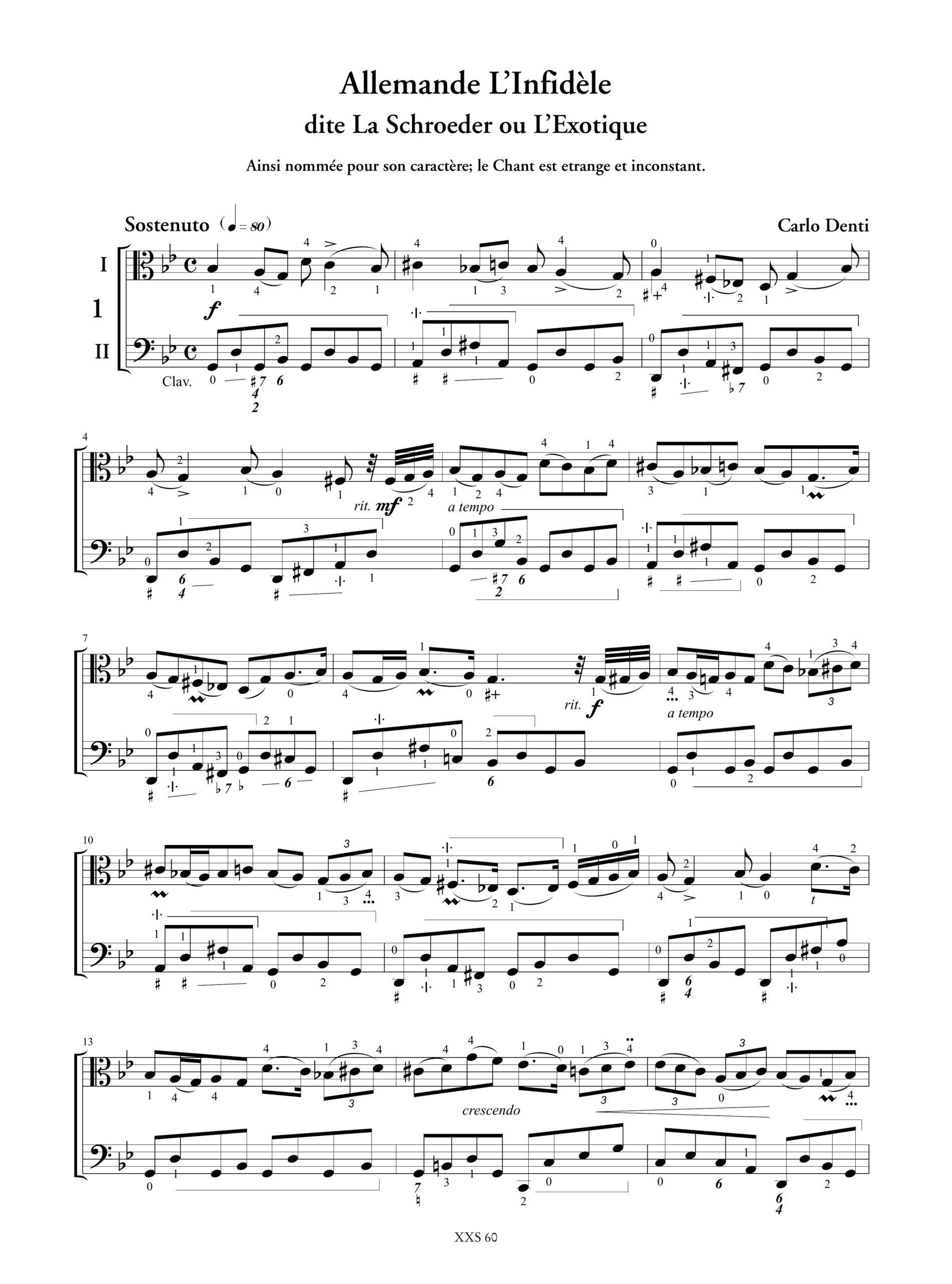 Denti, Carlo: Hommage à Marais. 12 brani per 2 Viole da Gamba o Viola da Gamba e Basso Continuo - Image 2