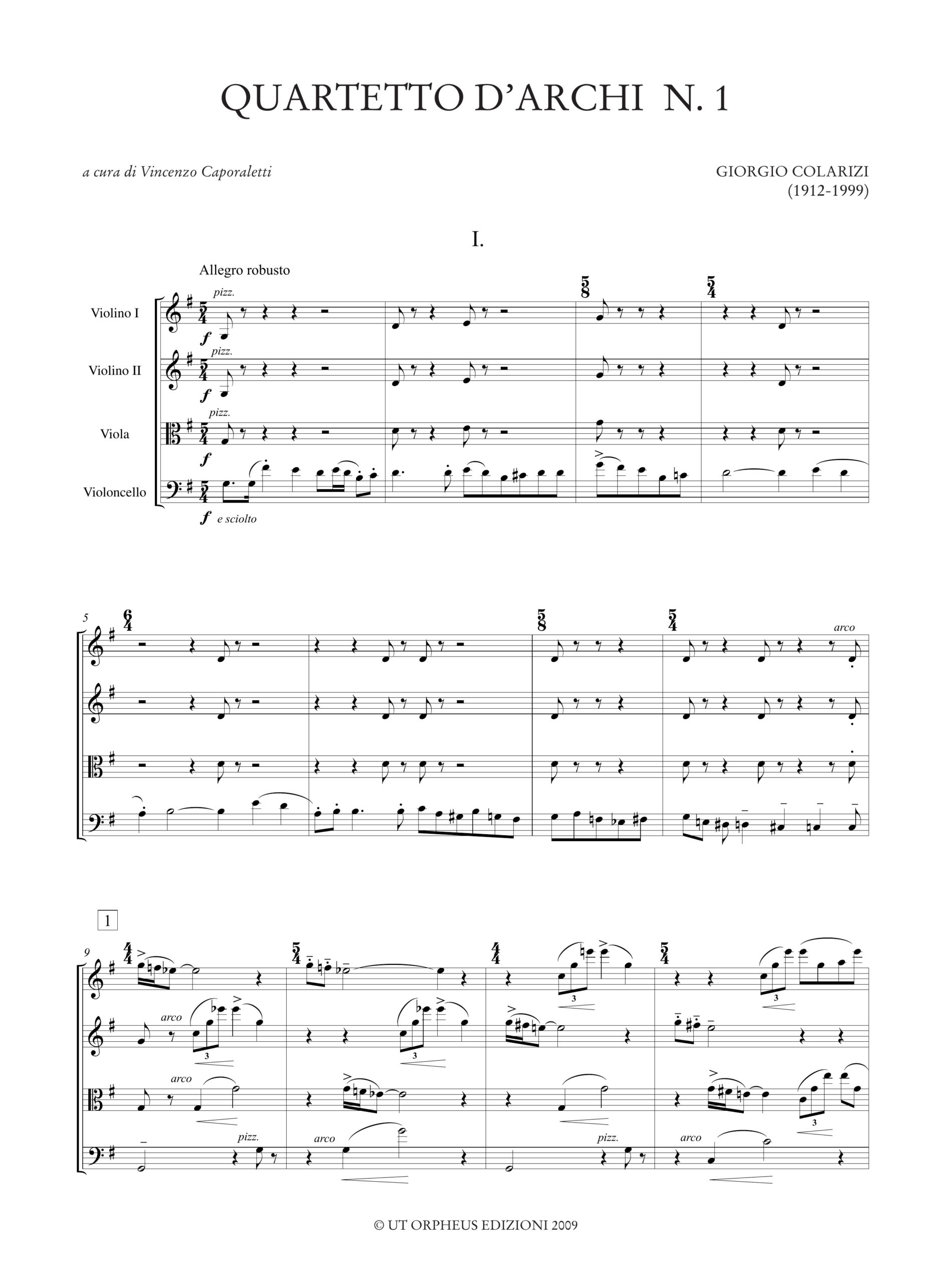 Colarizi, Giorgio: Quartetto d’Archi N. 1 - Image 2