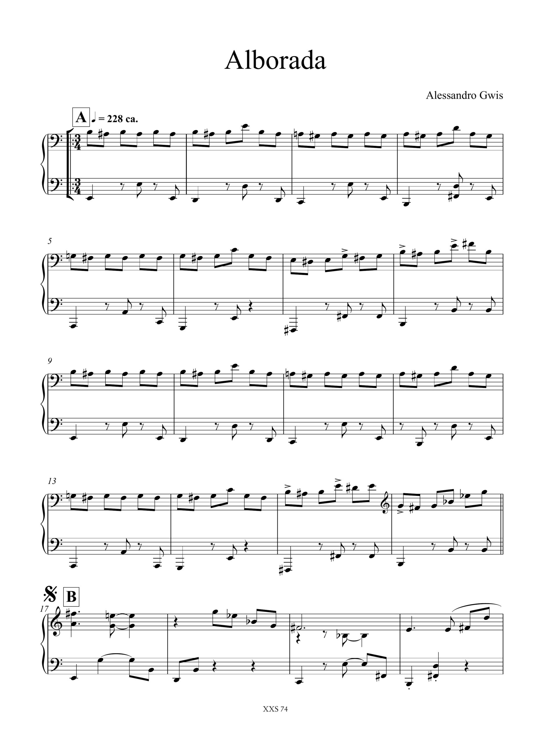 Gwis, Alessandro: Alborada. 10 Pezzi per Pianoforte solo da ‘Alessandro Gwis’ (2006) e ‘#2’ (2011) - Image 2