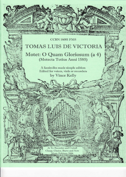 Victoria, Tomas Luis de (1548-1611): Motette O Quam Gloriosum
