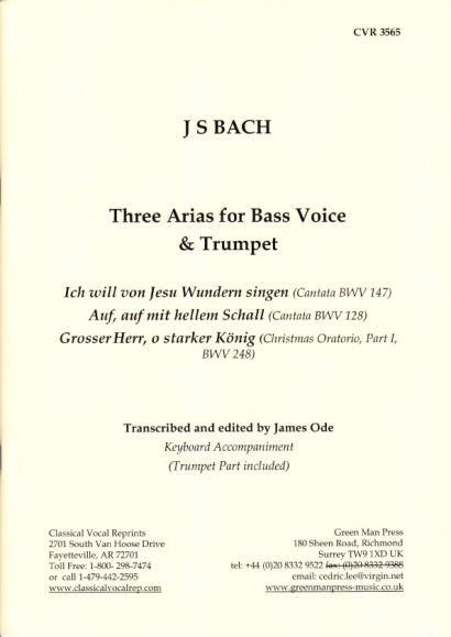 Bach, Johann Sebastian (1685-1750): 3 Arien