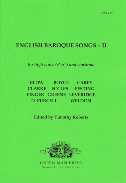English Baroque Songs – Band 2- Ausgabe für hohe Stimme [c’−a’’]