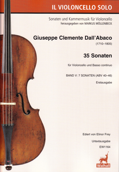 Dall’Abaco, Giuseppe Cl. (1710–1805):Die Violoncello-SonatenBand 57 Sonaten ABV 40–46