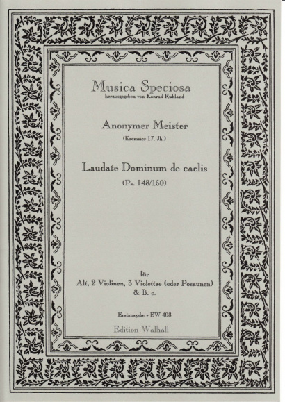 Anonymer Meister (Kremsier 17. Jh.): Laudate Dominum de caelis