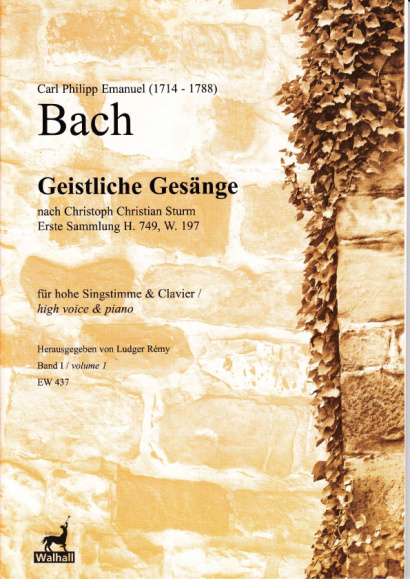 Bach, Carl Philipp Emanuel (1714-1788): Geistliche Gesänge nach Sturm - Band I