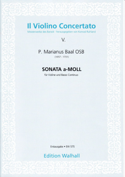 Baal, P. Marianus (1657-1701): Sonata in a-Moll