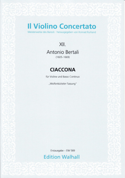 Bertali, Antonio (1605–1669): Ciaccona in C