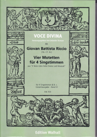 Riccio, Giovan B. (16.-17. Jh.): Motetten für 3 und 4 Singstimmen- Vier 4-stimmige Motetten
