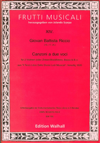 Riccio, Giovan Battista (16.-17. Jh.): Canzonen und Sonaten- Band II