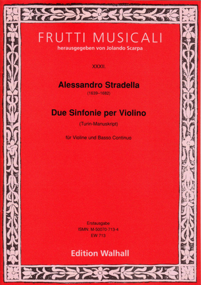 Stradella, Alessandro (1639–1682): Sinfonia a Violino solo e Basso – Band 3 (Turin, 4 Sinfonien)
