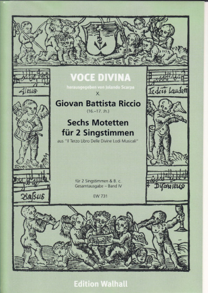 Riccio, Giovan B. (16.-17. Jh): Motetten für 2 Singstimmen- Band II: 6 Motetten