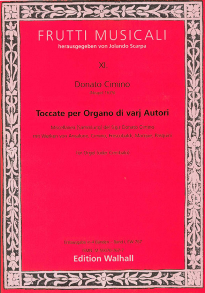 Cimino, Donato (~1675 Neapel): Toccate per Organo di varij autori- Band I (Cimino)