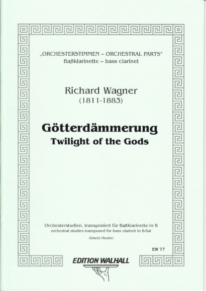 Wagner, Richard (1813-1883): Orchesterstimmen für Baßklarinette in B- Götterdämmerung