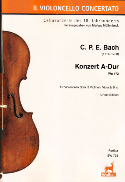 Bach, Carl Philipp Emanuel(1714–1788):Konzert A-Dur Wq 172