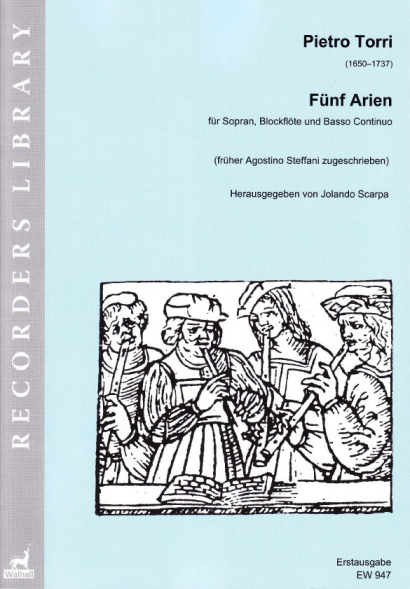 Torri, Pietro (1650–1737): Fünf Arien mit Blockflöte