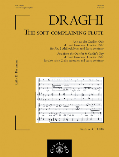 Draghi, Giovann Battista (um 1640–1708): The soft complaining Flute