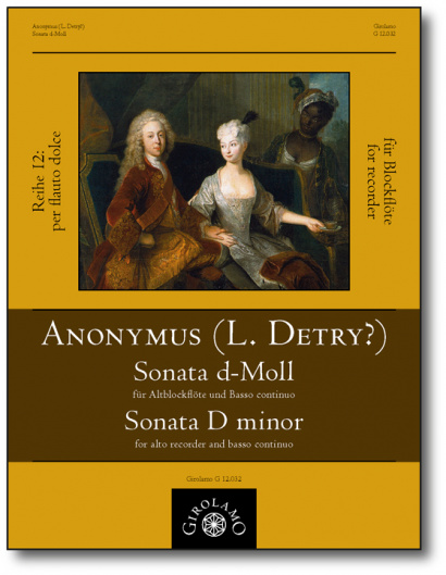 Anonymus / Louis Detry? (fl. 1721–1727): Sonate d-Moll