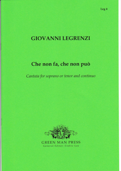 Legrenzi, Giovanni (~1626-1690): Che non fa, che non può